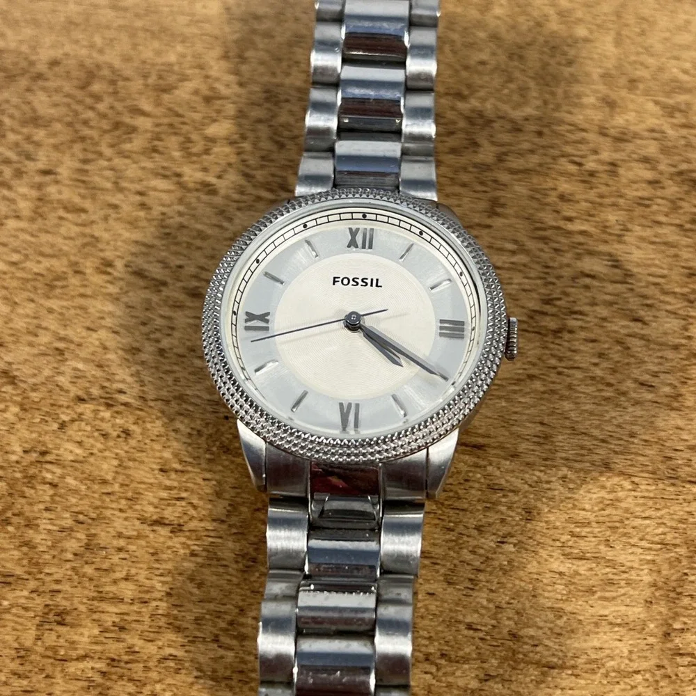 Lot Of 2 Fossil Stella ES3098 & Sydney ES-3069 Women's Stainless Steel Watch Lot